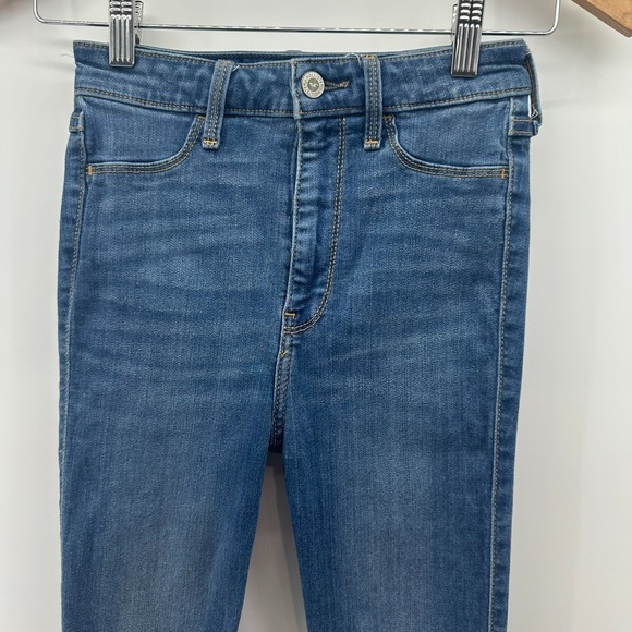 Hollister Denim - Hollister Jegging Jeans Juniors 1R 25x28 Blue Ultra High Rise Stretch Distressed